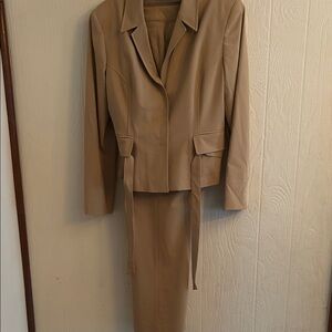 IEdesigned Tan Blazer and Skirt Set